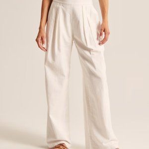 Abercrombie Linen-Blend Ultra Wide-Leg Pant